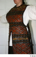  Photos Medieval Brown Vest on white shirt 3 brown vest historical clothing upper body 0002.jpg